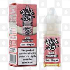 Pink Lemonade by Wick Liq Bar Juice E Liquid | 10ml Nic Salt, Strength & Size: 10mg • 10ml