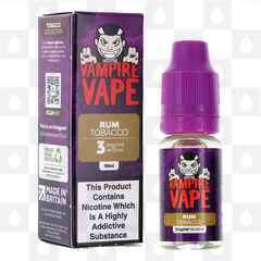 Rum Tobacco | Tobacco Collection by Vampire Vape E Liquid | 10ml Bottles, Strength & Size: 03mg • 10ml