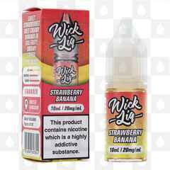 Strawberry Banana by Wick Liq Bar Juice E Liquid | 10ml Nic Salt, Strength & Size: 10mg • 10ml