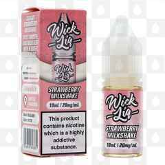 Strawberry Milkshake by Wick Liq Bar Juice E Liquid | 10ml Nic Salt, Strength & Size: 10mg • 10ml