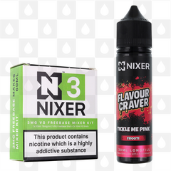 Tickle Me Pink by Flavour Craver x Nixer E Liquid | 60ml Long Fill, Nicotine Type: Regular Nicotine, Strength & Size: 3mg • 60ml • Inc. Shots (70/30)