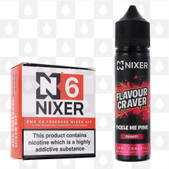 Tickle Me Pink by Flavour Craver x Nixer E Liquid | 60ml Long Fill, Nicotine Type: Regular Nicotine, Strength & Size: 6mg • 60ml • Inc. Shots (70/30)