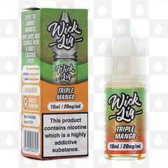 Triple Mango by Wick Liq Bar Juice E Liquid | 10ml Nic Salt, Strength & Size: 10mg • 10ml