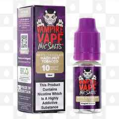 White Chocolate Hazelnut Tobacco | Tobacco Collection by Vampire Vape E Liquid | 10ml Nic Salt, Strength & Size: 10mg • 10ml