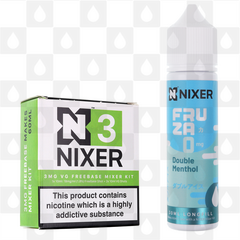 Double Menthol by Fruza E Liquid | 60ml Longfill, Nicotine Type: Regular Nicotine, Strength & Size: 3mg • 60ml • Inc. Shots (70/30)