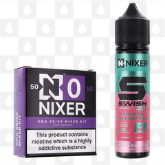 Cherry Watermelon by Swish E Liquid | 60ml Longfill, Nicotine Type: Nicotine Free, Strength & Size: 0mg • 60ml • Inc. Shots (50/50)