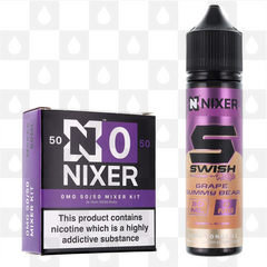 Grape Gummy Bear by Swish E Liquid | 60ml Longfill, Nicotine Type: Nicotine Free, Strength & Size: 0mg • 60ml • Inc. Shots (50/50)