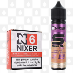 Grape Gummy Bear by Swish E Liquid | 60ml Longfill, Nicotine Type: Regular Nicotine, Strength & Size: 6mg • 60ml • Inc. Shots (70/30)