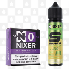Kiwi Lemon by Swish E Liquid | 60ml Longfill, Nicotine Type: Nicotine Free, Strength & Size: 0mg • 60ml • Inc. Shots (50/50)