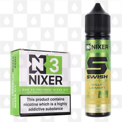 Kiwi Lemon by Swish E Liquid | 60ml Longfill, Nicotine Type: Regular Nicotine, Strength & Size: 3mg • 60ml • Inc. Shots (70/30)