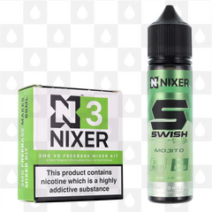 Mojito by Swish E Liquid | 60ml Longfill, Nicotine Type: Regular Nicotine, Strength & Size: 3mg • 60ml • Inc. Shots (70/30)