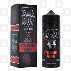 Strawberry Blood | Fruit Line by Sadboy E Liquid | 100ml Short Fill, Strength & Size: 0mg • 100ml (120ml Bottle)