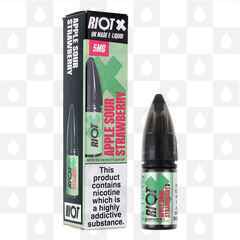 Apple Sour Strawberry by Riot X E Liquid | 10ml Nic Salt, Strength & Size: 05mg • 10ml