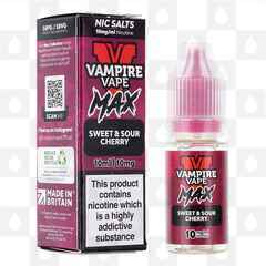 Sweet Sour Cherry by Vampire Vape Max E Liquid | 10ml Nic Salt, Strength & Size: 20mg • 10ml
