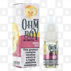Banana Chew by Ohm Boy Bar Style E Liquid | 10ml Nic Salt, Strength & Size: 05mg • 10ml