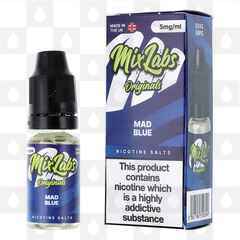 Mad Blue by Mix Labs E Liquid | 10ml Nic Salt, Strength & Size: 05mg • 10ml