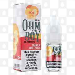 Orange & Sweet Peach by Ohm Boy Bar Style E Liquid | 10ml Nic Salt, Strength & Size: 05mg • 10ml