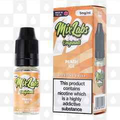Peach Ice by Mix Labs E Liquid | 10ml Nic Salt, Strength & Size: 05mg • 10ml