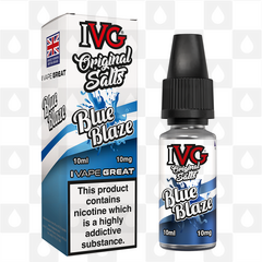 Blue Blaze by IVG Original E Liquid | 10ml Nic Salt, Strength & Size: 10mg • 10ml