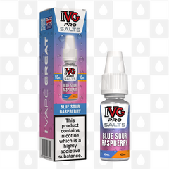 Blue Sour Raspberry by IVG Pro E Liquid | 10ml Nic Salt, Strength & Size: 20mg • 10ml