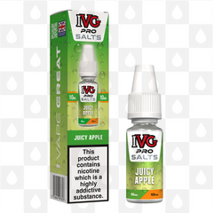 Juicy Apple by IVG Pro E Liquid | 10ml Nic Salt, Strength & Size: 10mg • 10ml