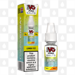 Lemon Fizz by IVG Pro E Liquid | 10ml Nic Salt, Strength & Size: 20mg • 10ml