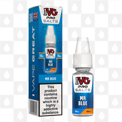 Mr Blue by IVG Pro E Liquid | 10ml Nic Salt, Strength & Size: 10mg • 10ml