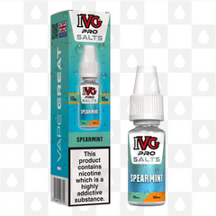 Spearmint by IVG Pro E Liquid | 10ml Nic Salt, Strength & Size: 10mg • 10ml