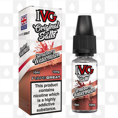 Strawberry Watermelon by IVG Original E Liquid | 10ml Nic Salt, Strength & Size: 10mg • 10ml