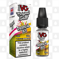 Tropical Ice by IVG Original E Liquid | 10ml Nic Salt, Strength & Size: 10mg • 10ml