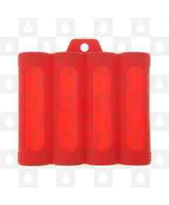 Coil Master Silicone 18650 Battery Sleeves, Selected Colour: Red , Size: 4 x 18650