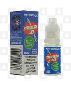 Strawberry Lace by Puff Dragon | Flawless E Liquid | 10ml Bottles, Nicotine Strength: 18mg - OOD, Size: 10ml (1x10ml)