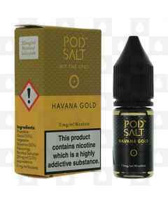 Havana Gold Nicotine Salt by Pod Salt E Liquid | 10ml Bottles, Nicotine Strength: 11mg (20mg) Nic Salt, Size: 10ml