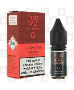 Strawberry Nicotine Salt by Pod Salt E Liquid | 10ml Bottles, Nicotine Strength: 20mg (36mg) Nic Salt, Size: 10ml
