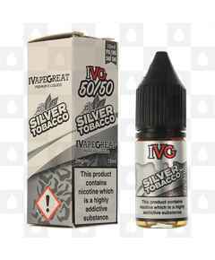 Silver Tobacco 50/50 by IVG Tobacco E Liquid | 10ml Bottles, Nicotine Strength: 3mg, Size: 10ml (1x10ml)