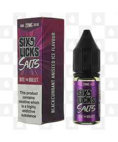 Bite the Bullet Nic Salt by Six Licks E Liquid | 10ml Bottles, Nicotine Strength: NS 20mg, Size: 10ml (1x10ml)