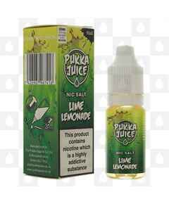 Lime Lemonade Nic Salt by Pukka Juice | 10ml Bottles, Nicotine Strength: NS 10mg, Size: 10ml (1x10ml)