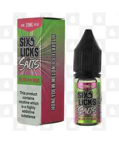 Melon on my Mind Nic Salt by Six Licks E Liquid | 10ml Bottles, Nicotine Strength: NS 20mg, Size: 10ml (1x10ml)