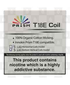 Innokin Prism T18E Replacement Coils, Ohms: 2.0 Ohm Vertical Coil