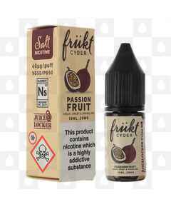 Passionfruit Nic Salt by Frukt Cyder E Liquid | 10ml Bottles, Nicotine Strength: NS 10mg, Size: 10ml (1x10ml)