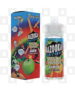 Rainbow Sour Straws Tropical Thunder by Bazooka E Liquid | 100ml Short Fill
