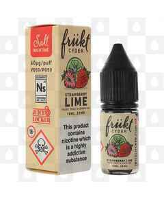 Strawberry Lime Nic Salt by Frukt Cyder E Liquid | 10ml Bottles, Nicotine Strength: NS 10mg, Size: 10ml (1x10ml)