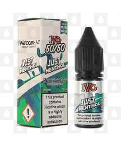 Just Menthol 50/50 by IVG E Liquid | 10ml Bottles, Strength & Size: 18mg • 10ml