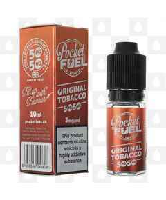 Original Tobacco 50/50 by Pocket Fuel E Liquid | 10ml Bottles, Nicotine Strength: 3mg, Size: 10ml (1x10ml)