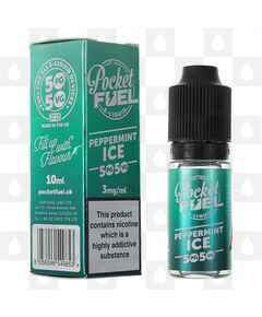 Peppermint Ice 50/50 by Pocket Fuel E Liquid | 10ml Bottles, Nicotine Strength: 6mg, Size: 10ml (1x10ml)