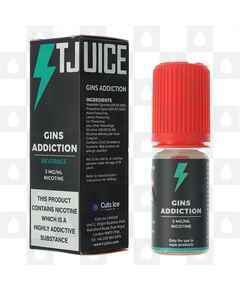 Gins Addiction by Halcyon Haze | T-Juice E Liquid | 10ml Bottles, Nicotine Strength: 12mg, Size: 10ml (1x10ml)