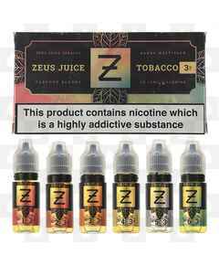 Tobacco Multi Pack by Zeus Juice E Liquid | 6 x 10ml Bottles, Strength & Size: 18mg • 6 x 10ml