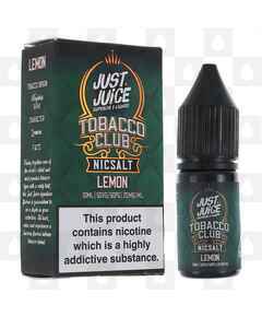 Lemon Tobacco Nic Salt by Just Juice E Liquid | 10ml Bottles, Strength & Size: 20mg • 10ml