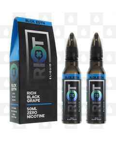 Rich Black Grape | Black Edition By Riot Squad E Liquid | 100ml Short Fill, Strength & Size: 0mg • 100ml (120ml Bottle)