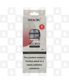 Smok Acro Replacement Pods, Pod Type: 3 X Smok Acro Pods DC 0.6 Ohm MTL (12-25W)